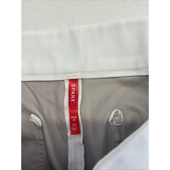SPANX On-the-Go Wide Leg Pants Womens 1X White‎ Pull-on Shaping White - Picture 4 of 12